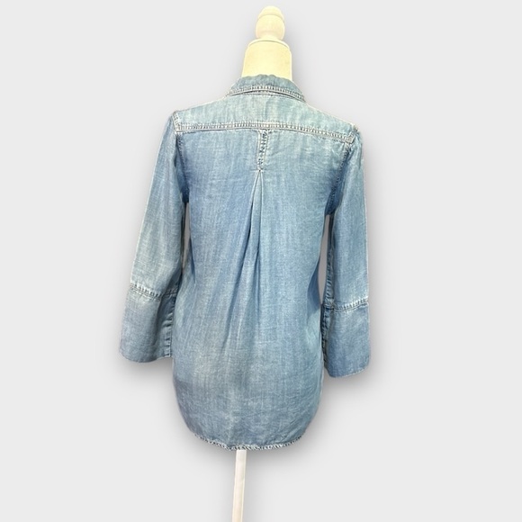Cloth & Stone Tencel 3/4 Sleeve Button Down Tunic Top  XS - Picture 9 of 9